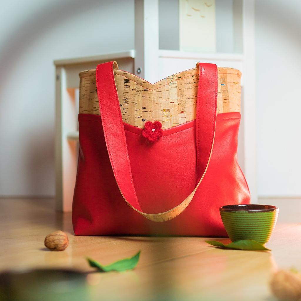 sac simili rouge 