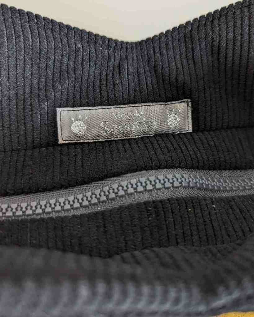 ouverture zippée du sac modèle Sacôtin