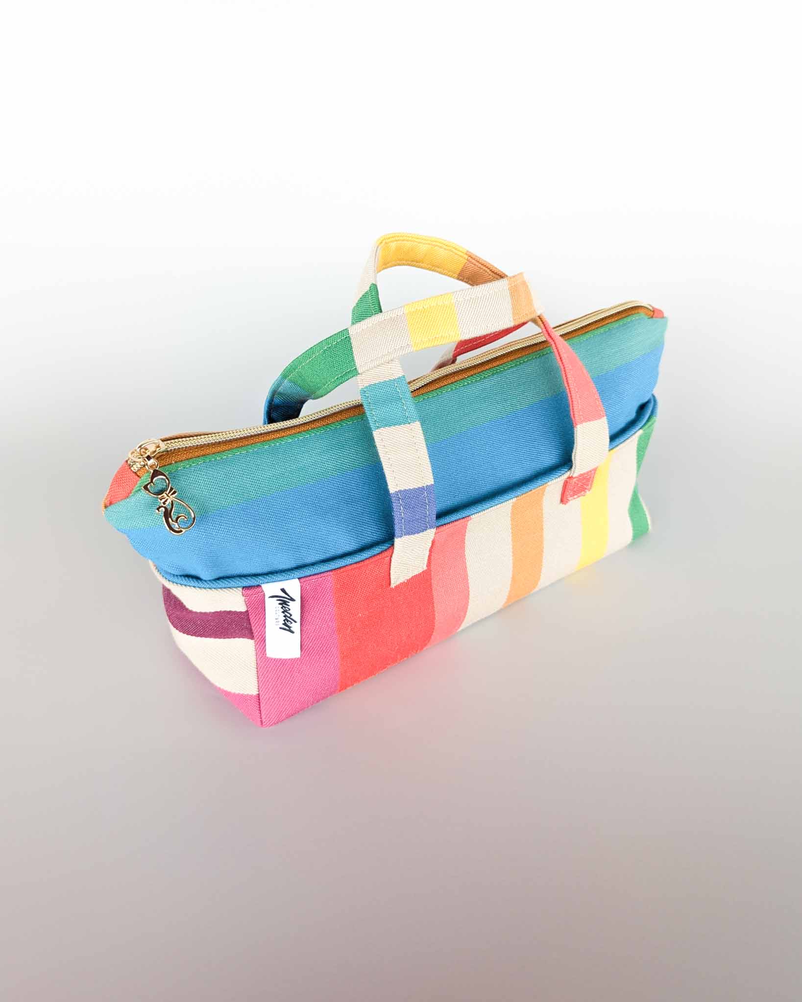 Trousse toilette zippée avec anses multicolore